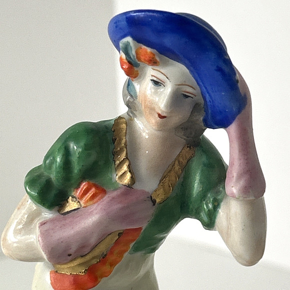 2 Vintage Dancing Lady Occupied Japan Figurine 6" Ceramic Statue 1940s Rare - Picture 12 of 13
